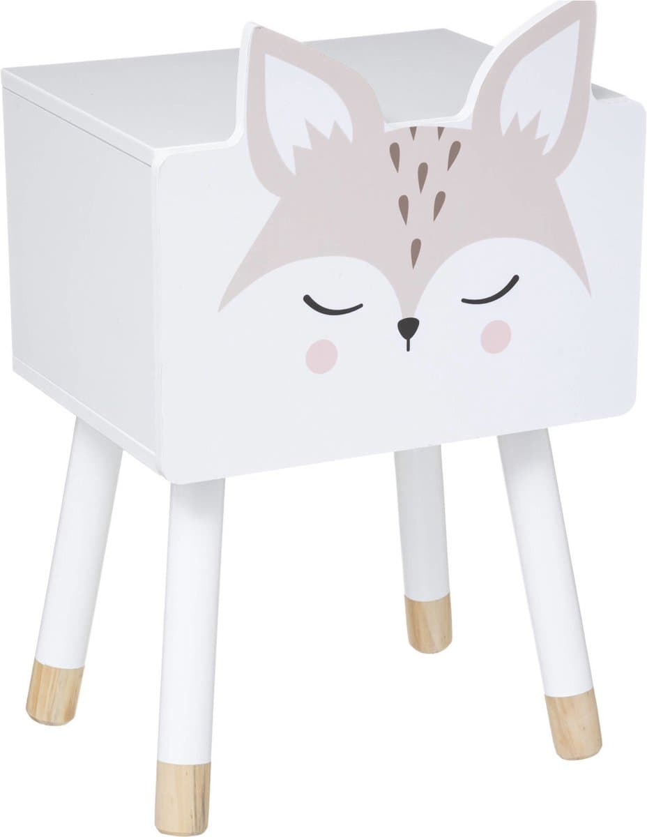 Atmosphera Douceur Fox Nachtkastje - Wit, 53 cm