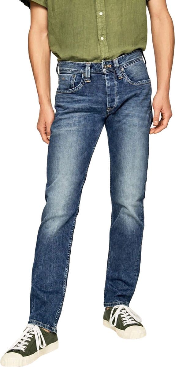 Pepe Jeans Heren Jeans Broeken regular/straight Fit Blauw 30W / 32L Volwassenen