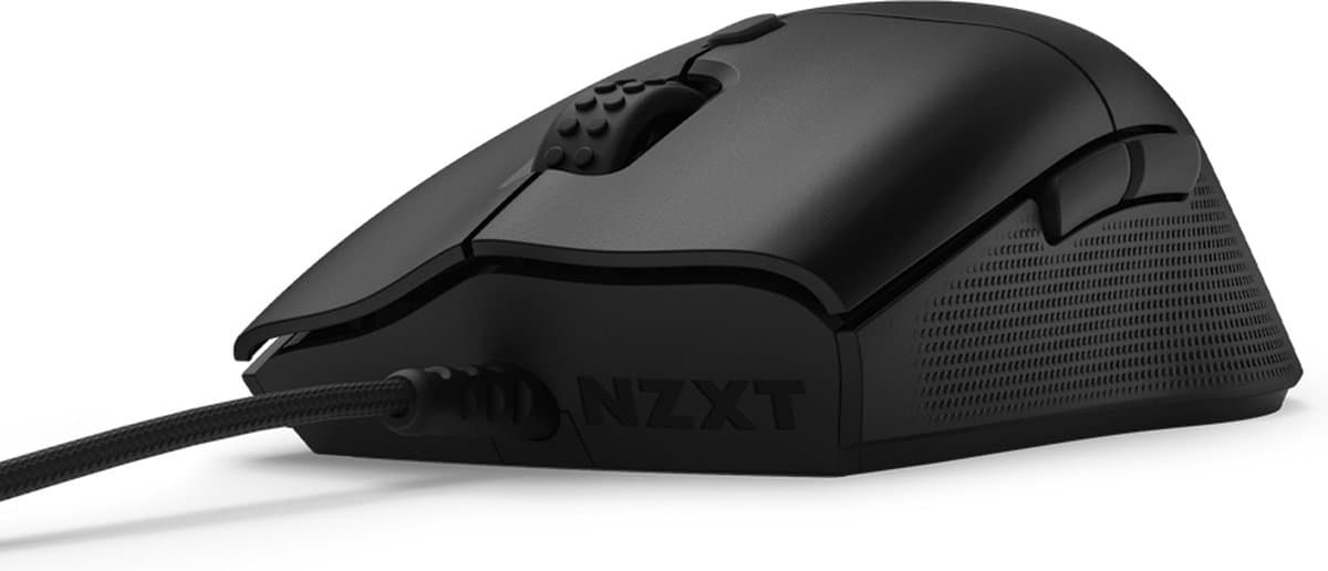 NZXT Lift 2 Ergo Black - Muis - Gaming - 5 Knoppen - USB A - 26000 dpi - Zwart