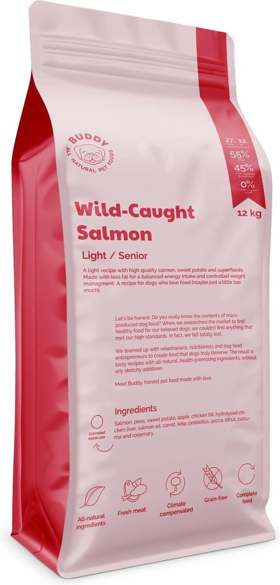 12 kg Buddy wild caught salmon hondenvoer