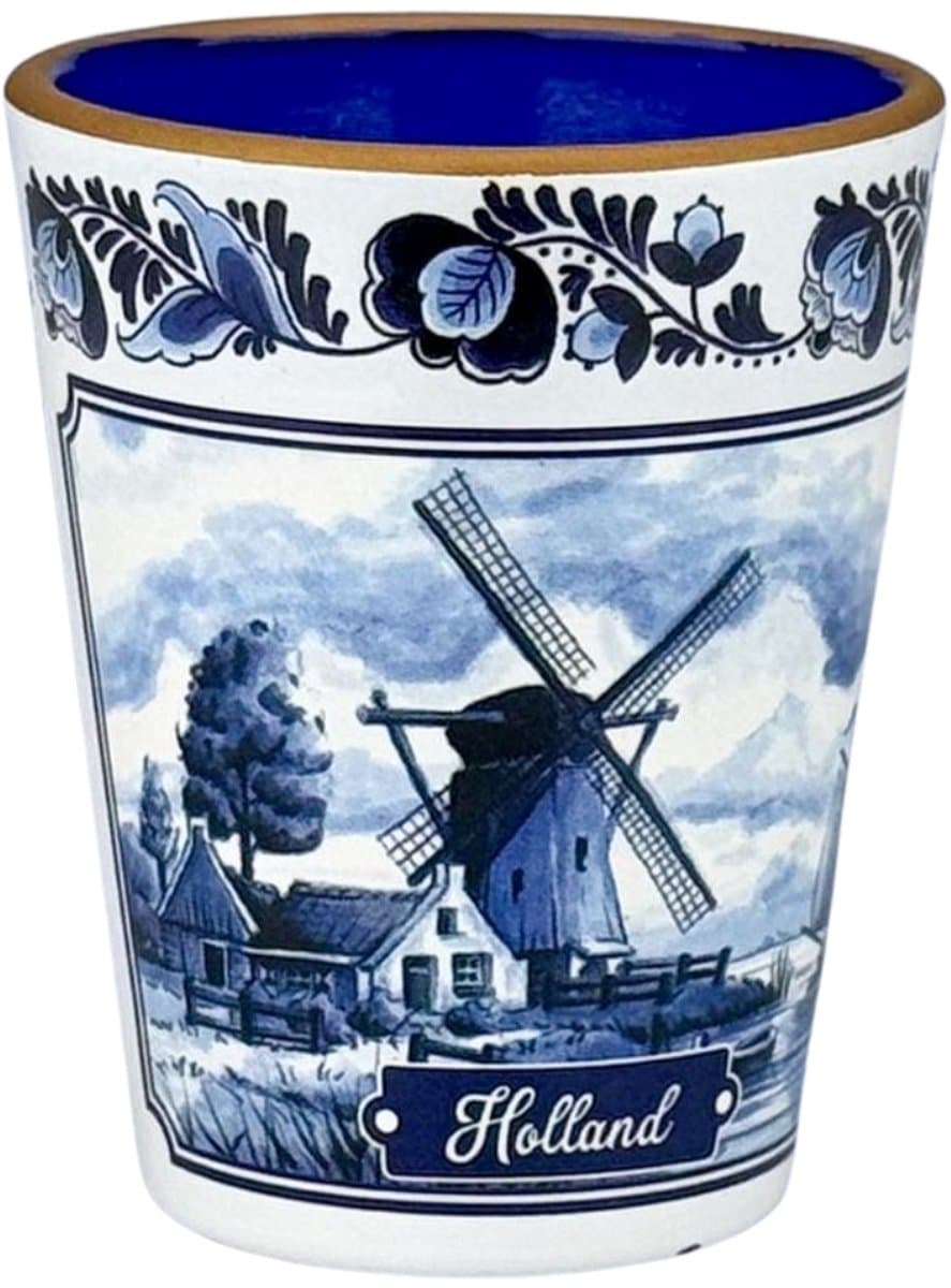 Shotglas - Holland Molen Delftsblauw