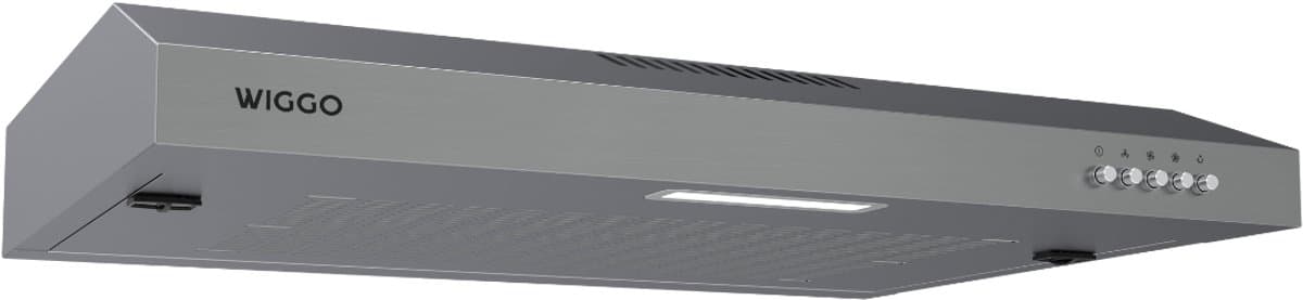 Wiggo WE-B630V(X) – Onderbouw Afzuigkap 60 cm – RVS – 200 m³/h – Knoppenbediening – LED Verlichting – Energieklasse B – 5 jaar garantie
