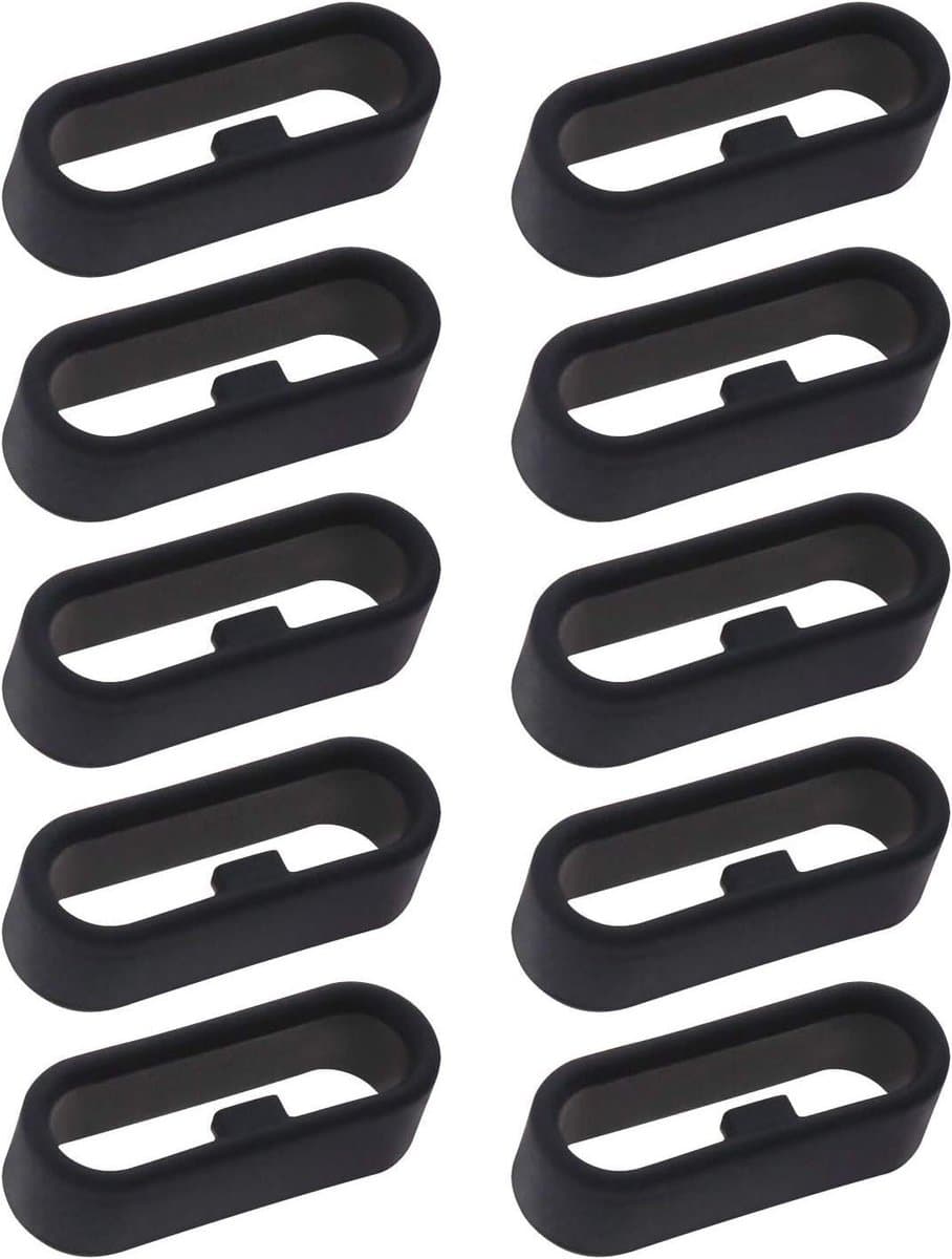 Allecto Plus - Voor-Combinatiering Geschikt voor Activity Tracker - Zwart Silicone - Stevig en Stijlvol - Universele Pasvorm - Sportief Design
