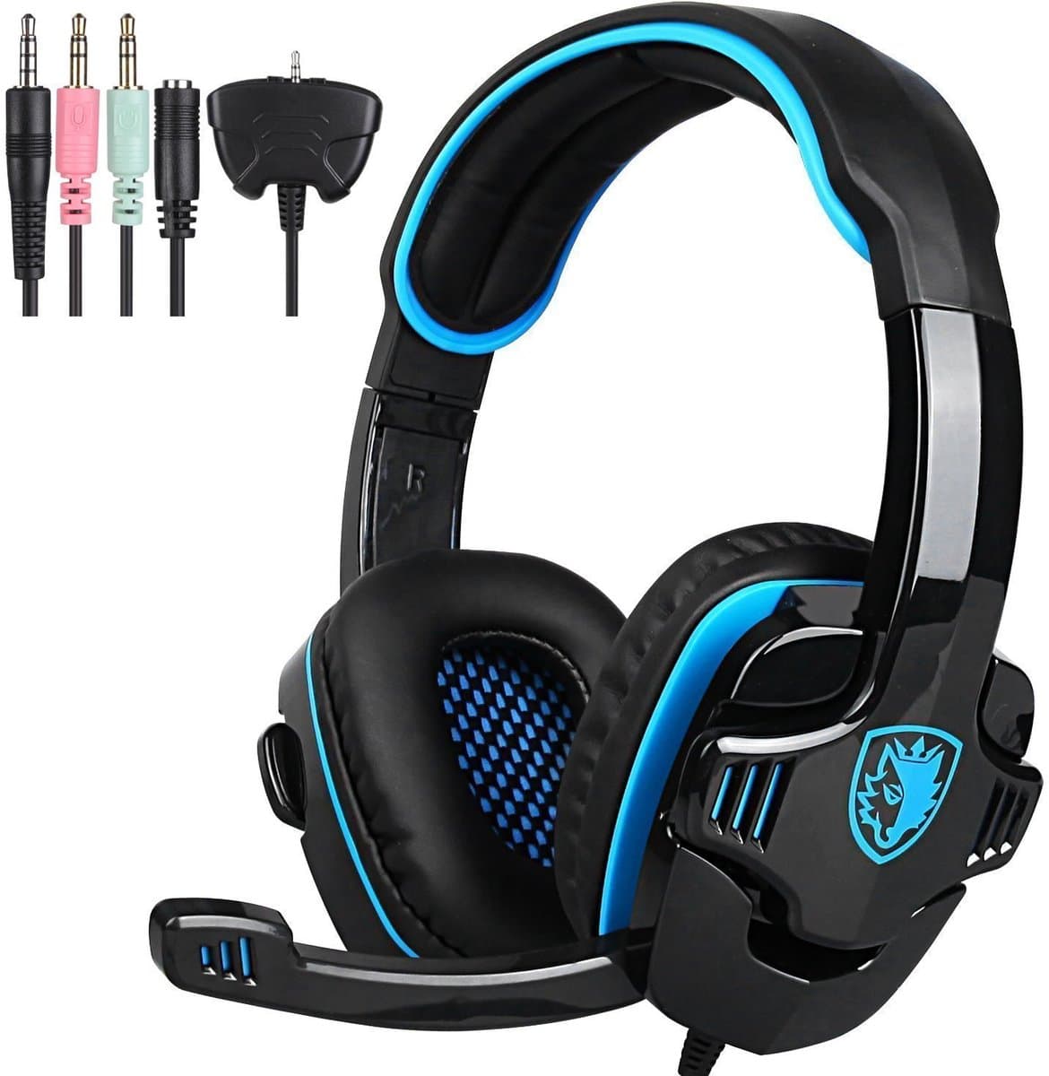 Sades SA-708 Gaming Headset met Microfoon – Stereo Bedrade Koptelefoon 3.5mm – Compatibel met PC, PS4, Xbox – Comfortabel en Duurzaam