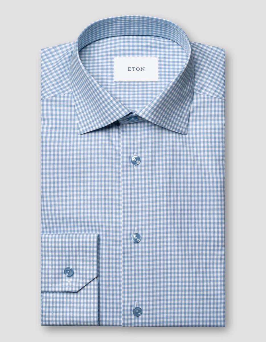 Eton - Overhemd Blauw Eton Lange Mouw Overhemd Blauw 100014566