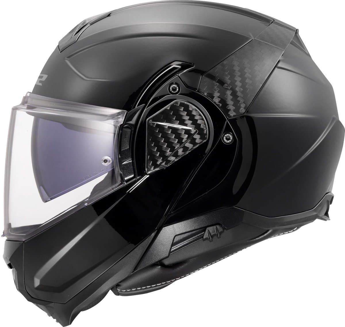 LS2 FF910 Advant II systeemhelm solid glans zwart - Maat XL