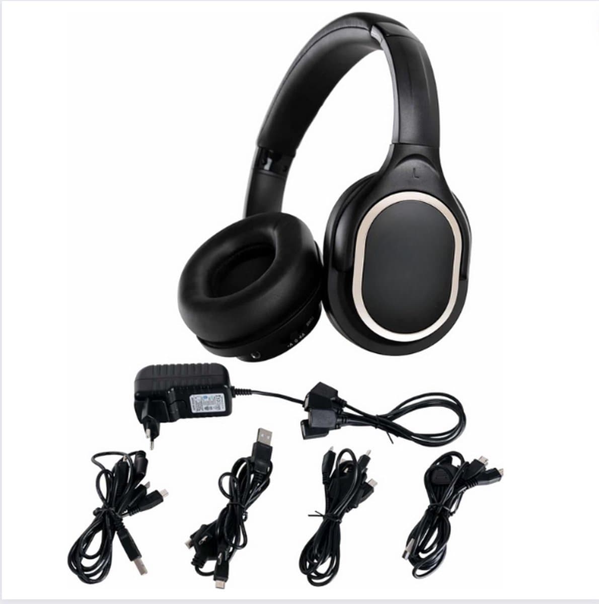 Silent Disco Set 16x Headsets - Complete DJ Set voor Ultieme Feestervaring - Draadloze Hoofdtelefoons - Verlichte Discolamp