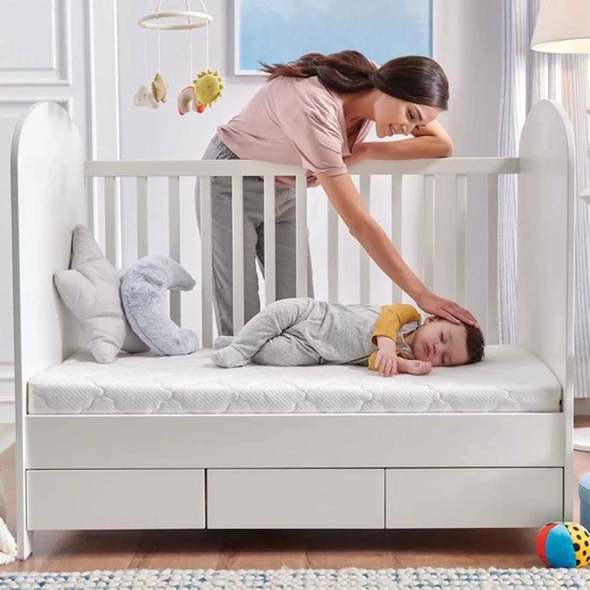 130x130x10 Kikishop Comfort Kindermatras Polyether SG30 - Premium Tijk
