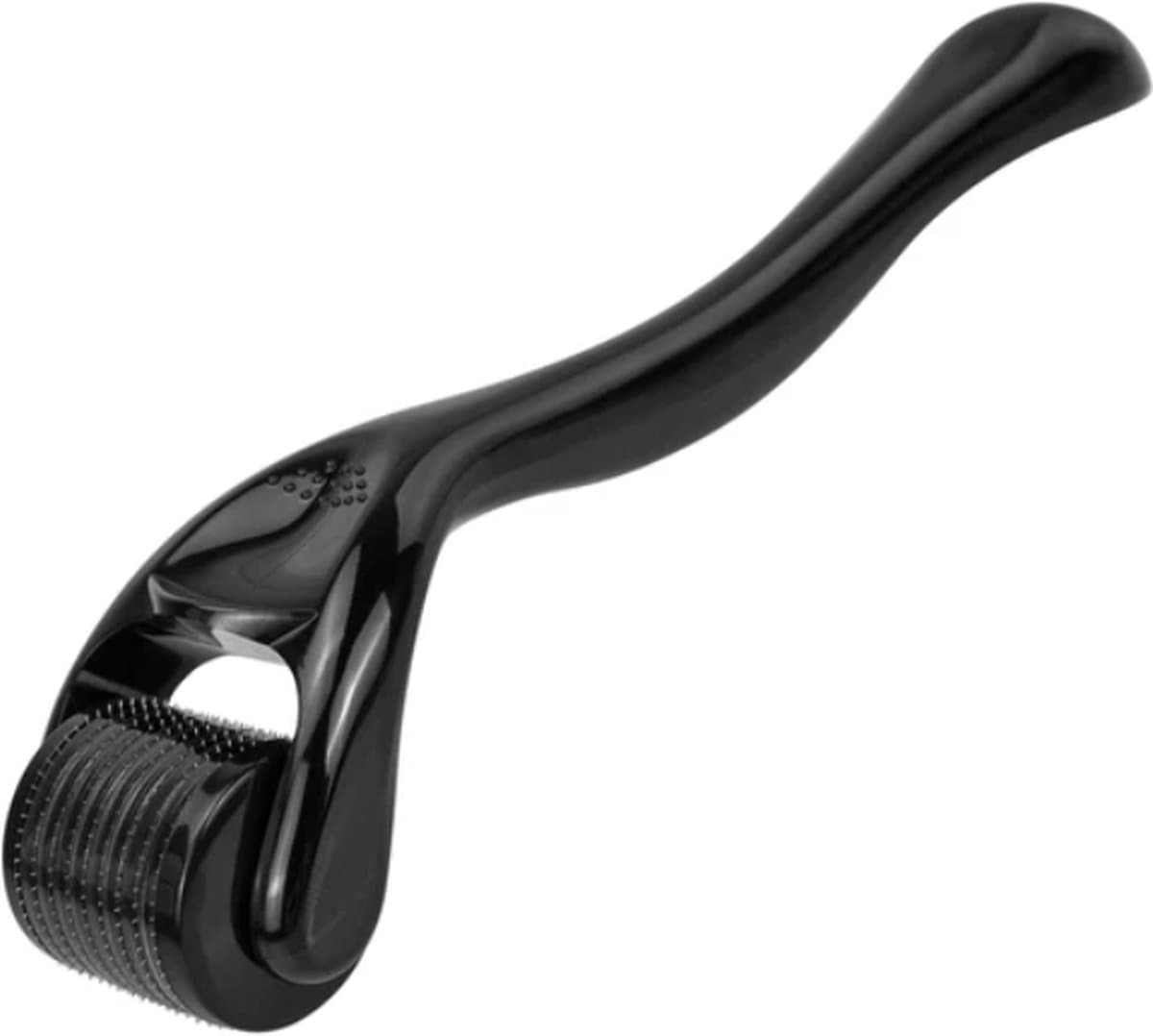 Dermar Roller Titanium - Gezichtsroller - Baardroller - Baardgroei - Derma roller gezicht - zwart - 0,2 MM - inc opbergclipje