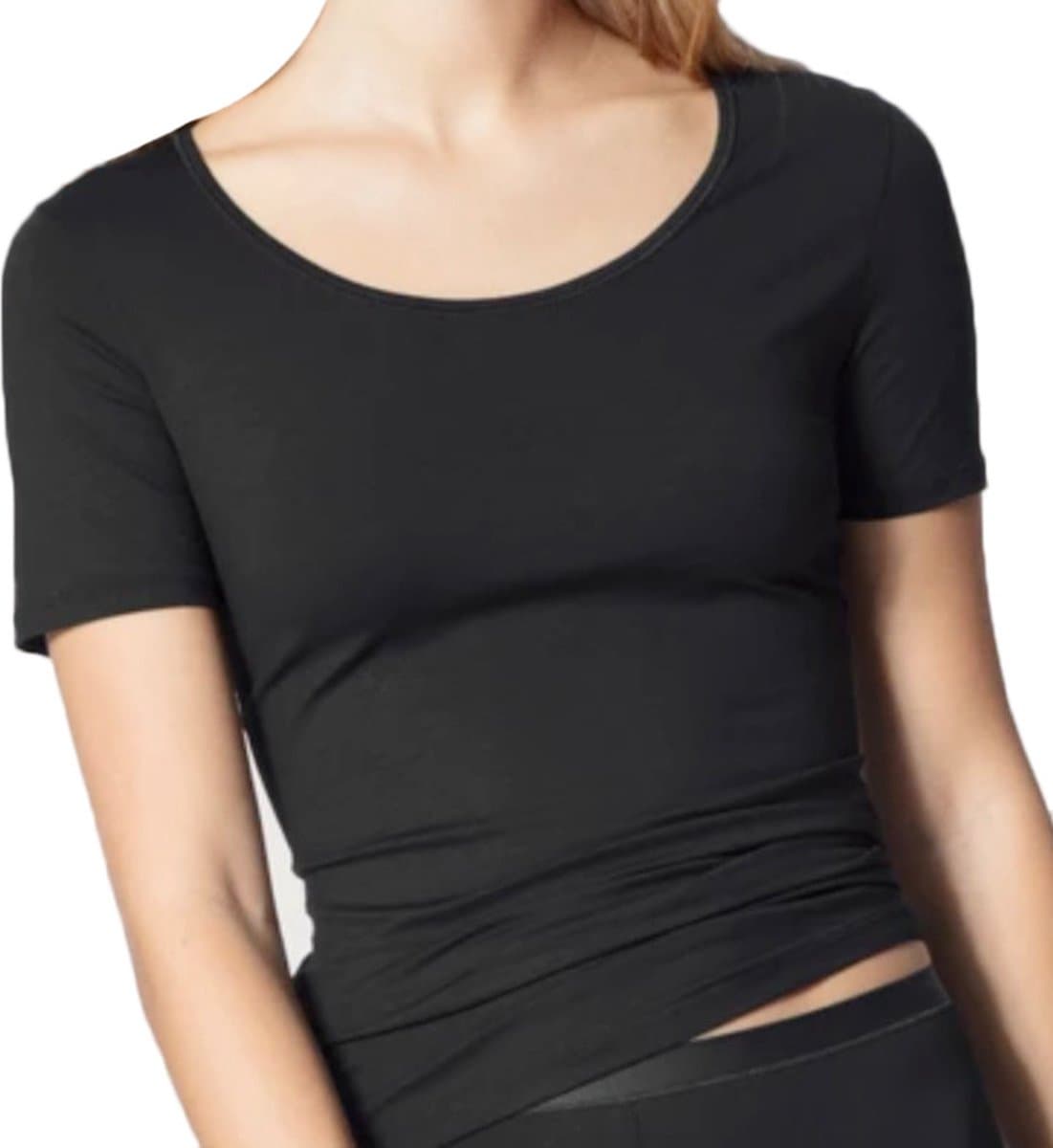 Apollo dames T-shirt bamboe 2-pack  - M  - Zwart