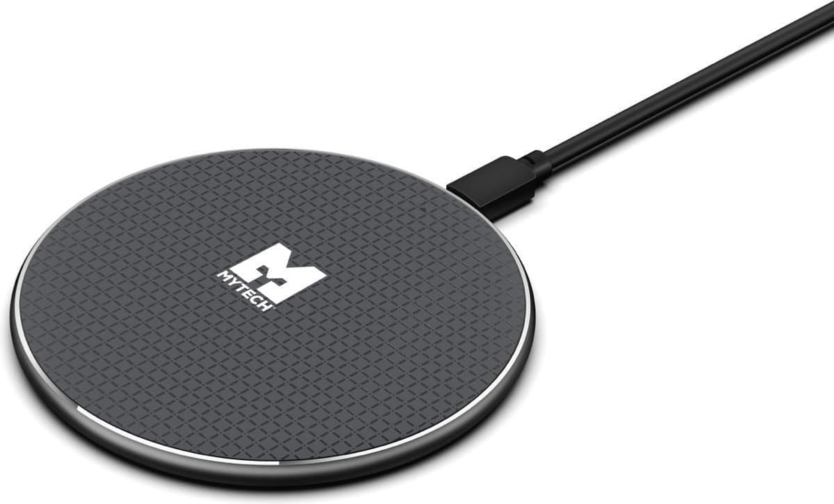 MyTech Wireless Charger I Oplader I Snelladen met een vermogen tot 10W I Gemakkelijk I Veilig opladen I Aluminium + ABS