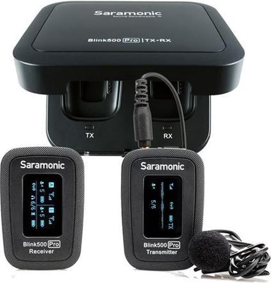 Saramonic Blink 500 Pro, draadloze lavalier set met ontvanger voor op camera en 3.5mm mini jack