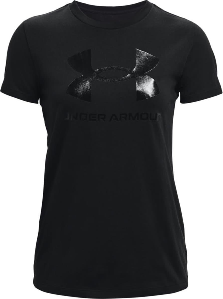 Under Armour Dames T-shirt Korte Mouwen Zwart Sportstyle Collectie MD