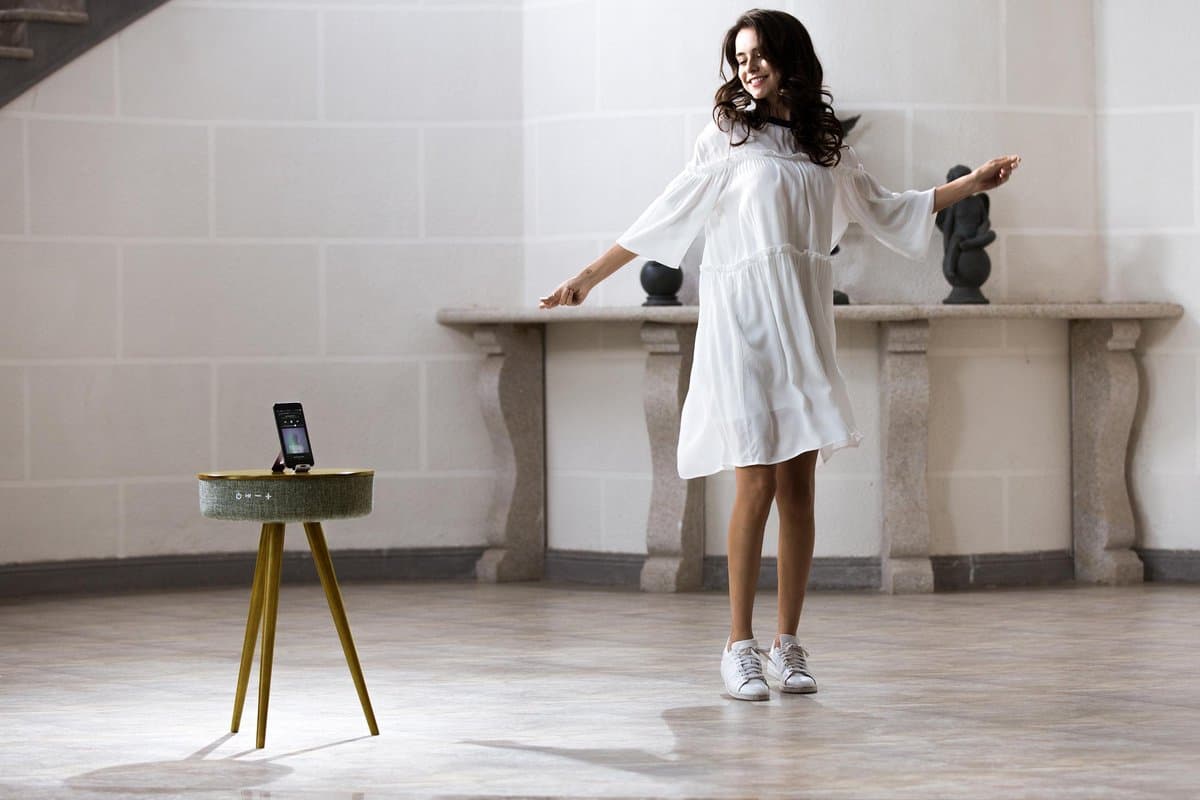 Salora Airtable (AW) - Bluetooth Speaker - Speakers - Nachtkastje - 360 Sound - Accu - 2 USB charge