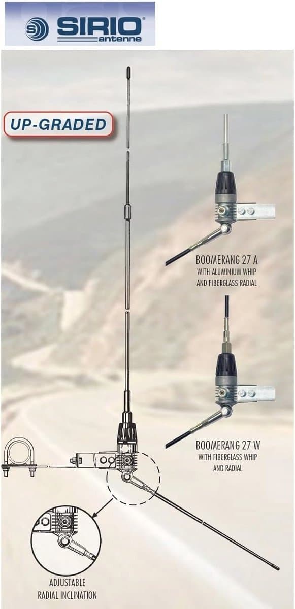 Boomerang antenne C.B. 27 MHz voor balkon