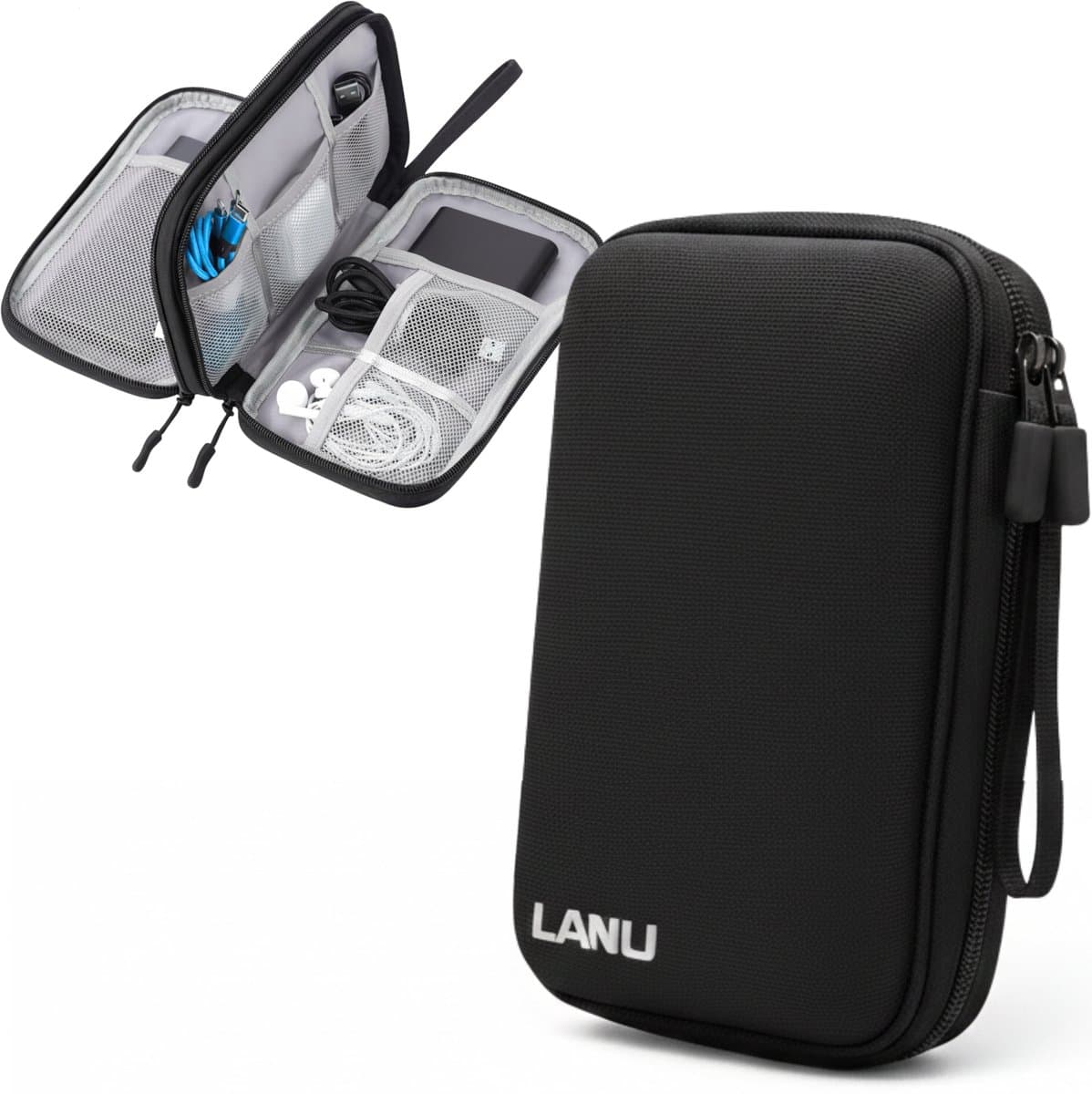 Kabel Organiser Tas – Waterproof Travel Organizer met 4 Opbergzijden – Kabel Etui voor Opladers & Accessoires - Zwart
