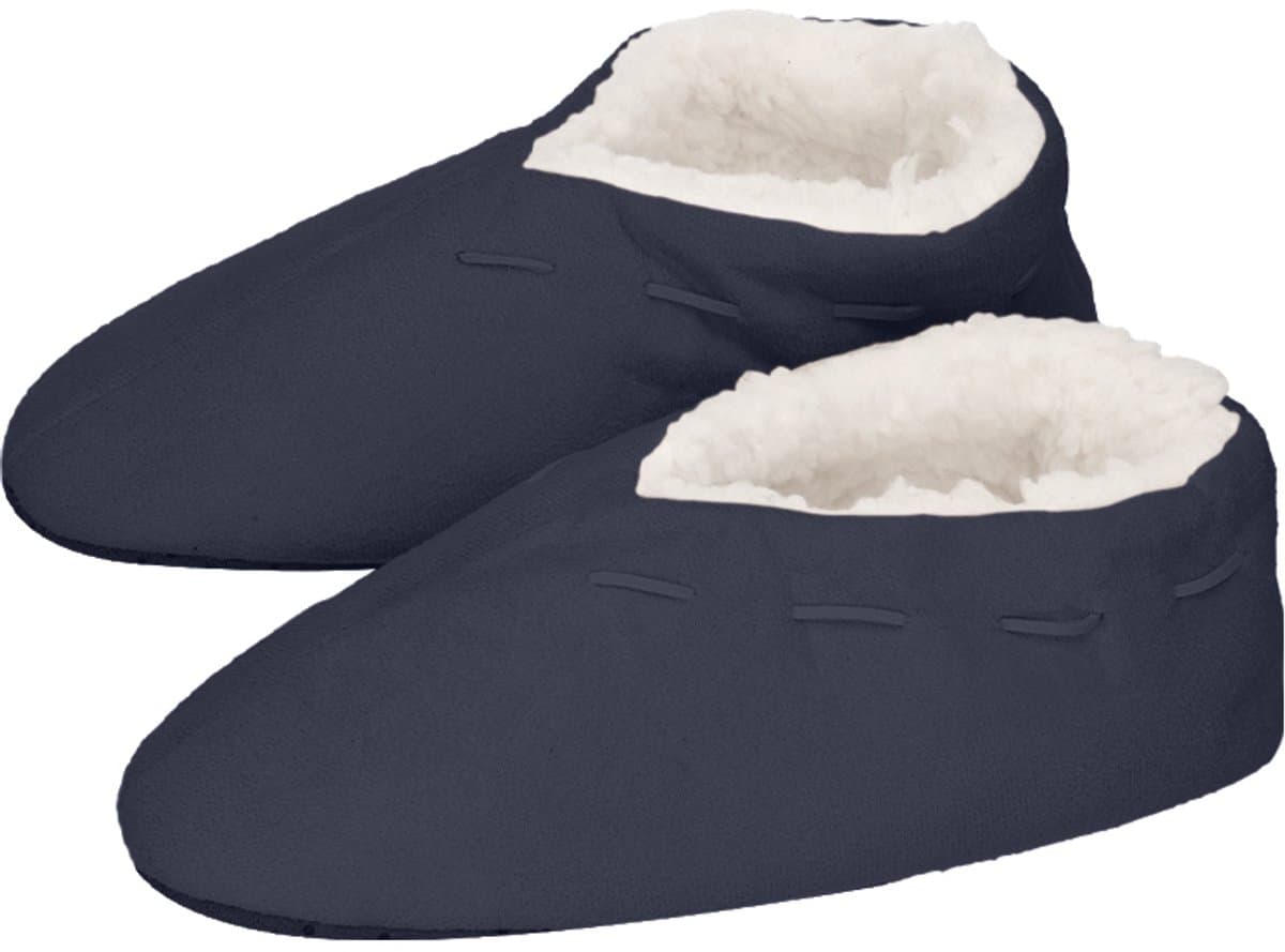 ATTREZZO® Pantoffels Heren - Spaanse Sloffen - Maat 44/45- Donkerblauw - Heerlijk warm!