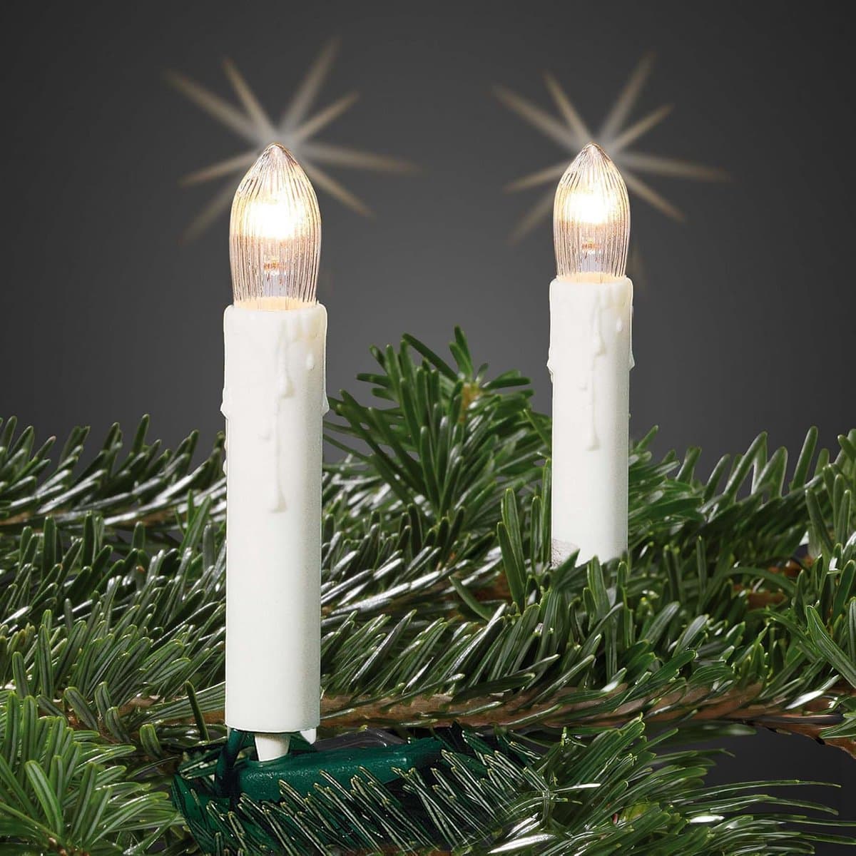 Verlichte Mini-Lichtketting met 15 Kaarsen - 9,8 m Binnenverlichting voor Kerstdecoratie