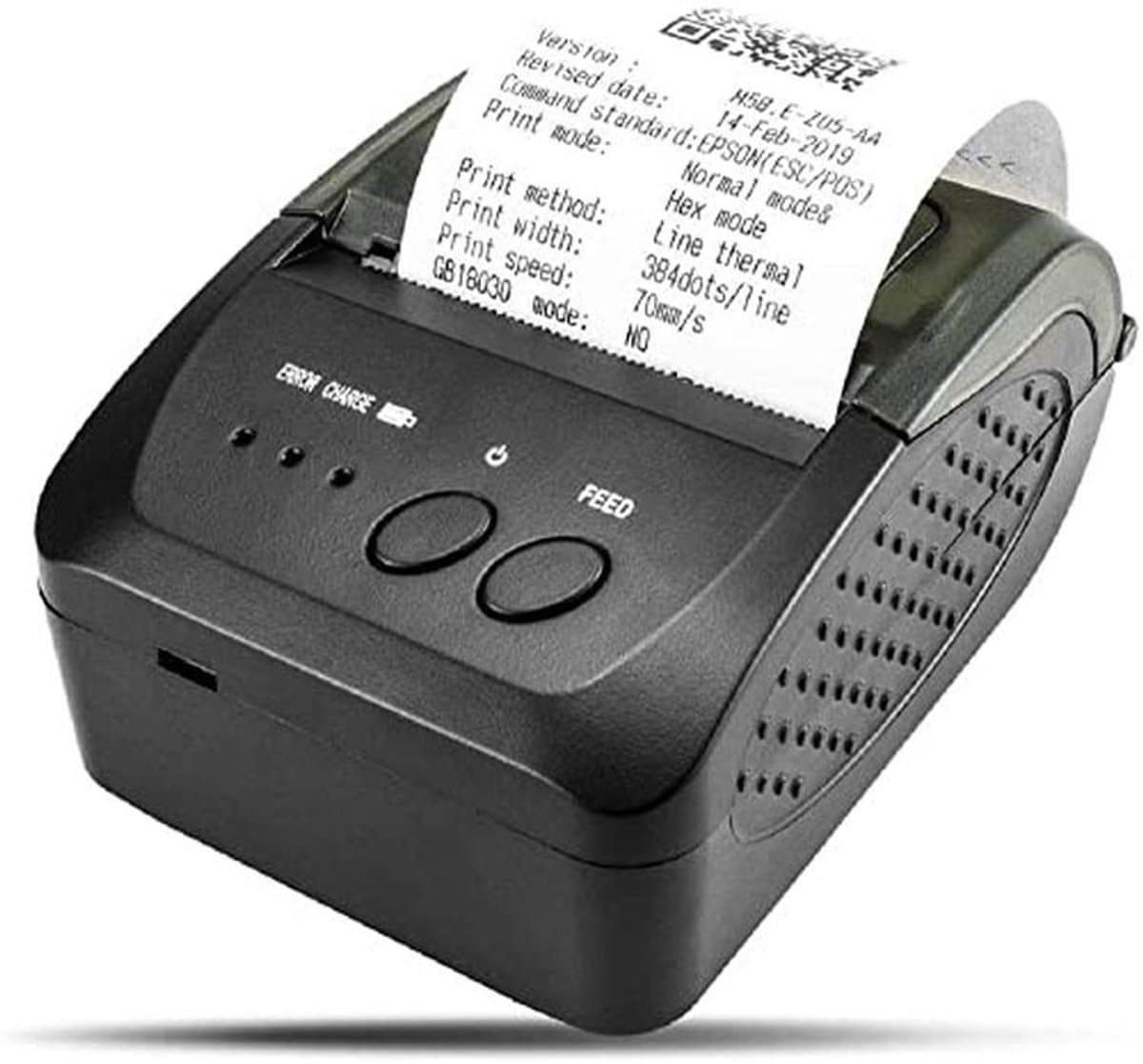 Draadloze Bluetooth Thermische Bonnenprinter - Draagbare Mini USB POS Printer voor Restaurant en Retail - Compatibel met Android/PC/Linux