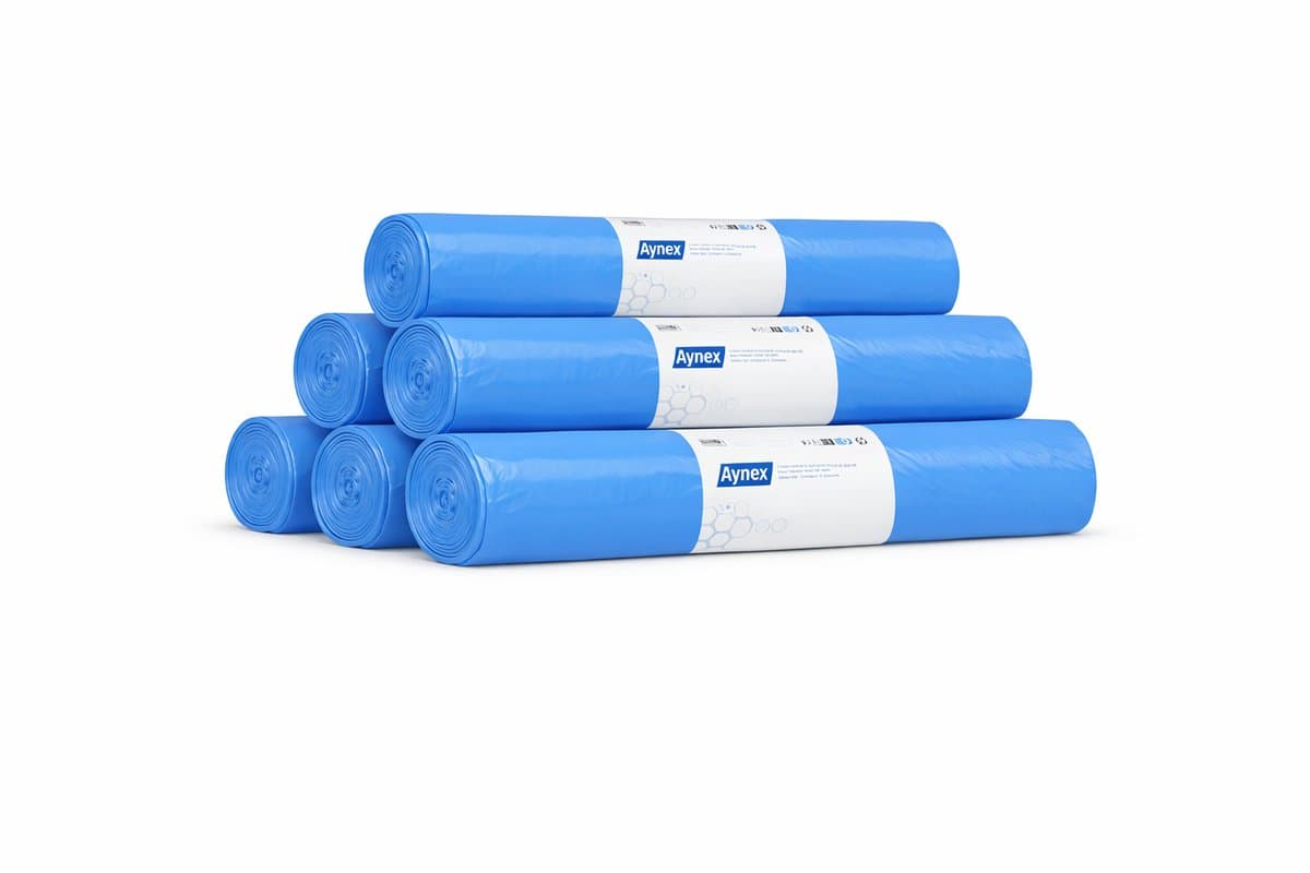 Hynex Vuilniszak 130 liter - 120 stuks - Afvalzakken - Gerecycled LDPE - 80x110 cm - set van 6 rollen x 20 stuks - Blauw