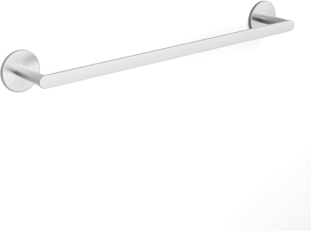 CECIPA Max Handdoekrek - 60 cm Handdoekrek - Badkamer Handdoekrek - Praktisch Zonder Boren - RVS - Handdoekhouder - Inclusief Montageset - Zilver