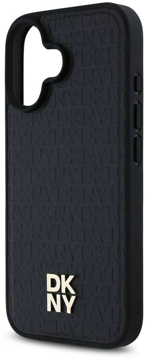 DKNY - Backcover iPhone 16 Plus - PU Leather - MagSafe - Zwart