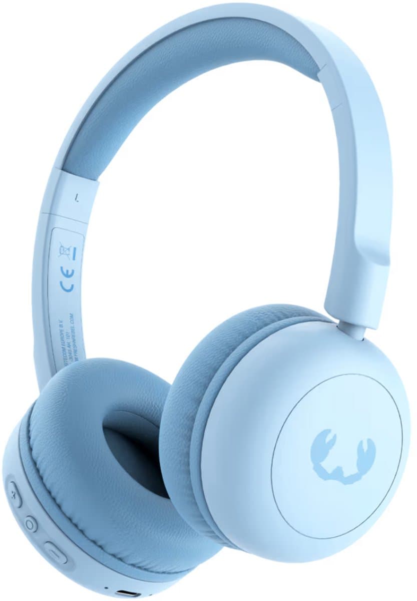 Fresh 'n Rebel Koptelefoon kids zwart draadloos Bluetooth - Draadloze koptelefoon on ear - 35 uur speeltijd - volledig opgeladen in 4 uur - Blauw