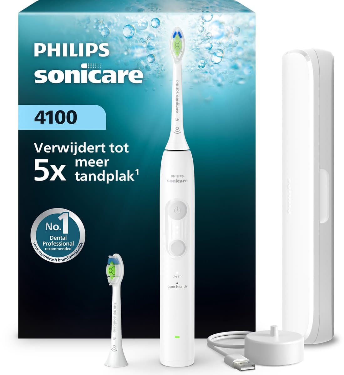 Philips Sonicare 4100 Series HX4044/41 Wit