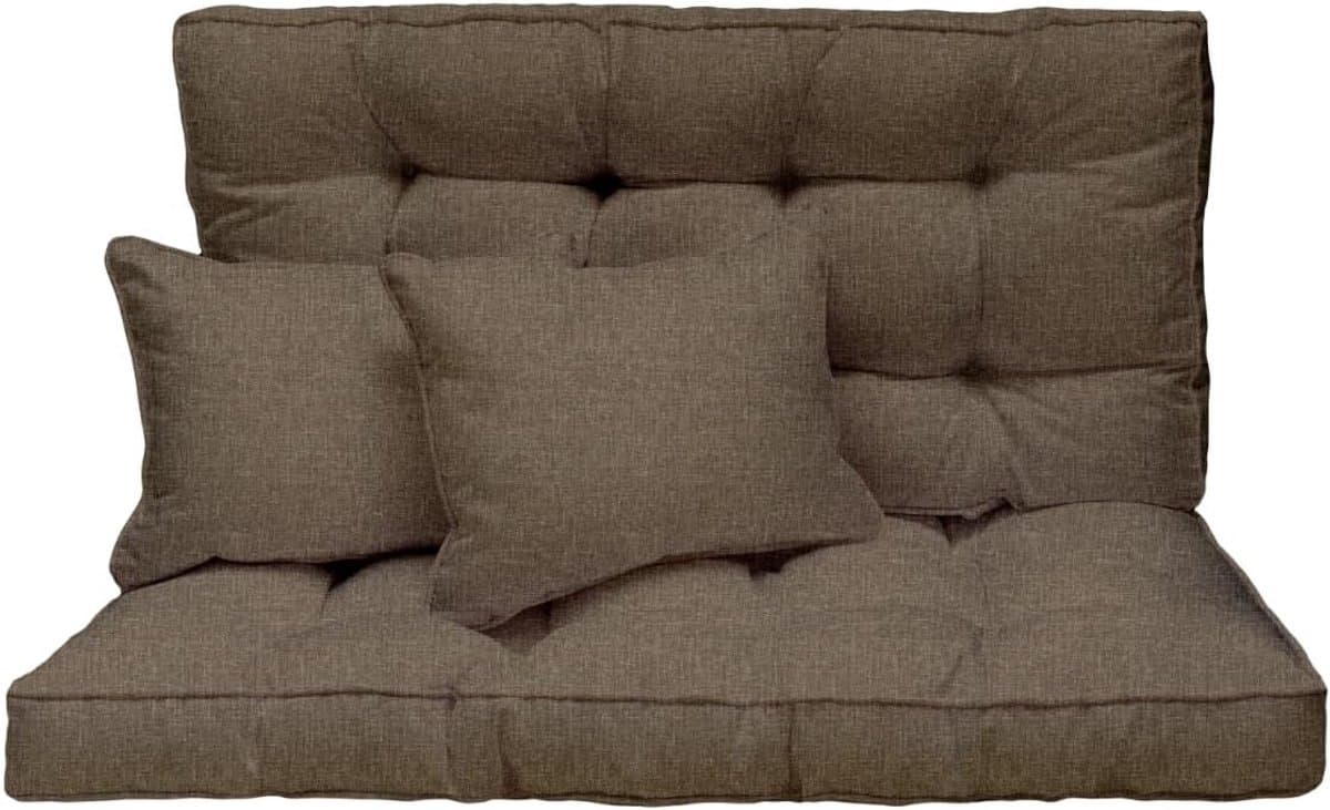 Dikke Schommelbank Kussenset 120x50 cm - 2-zits Zit- & Rugkussens (10cm Vulling)