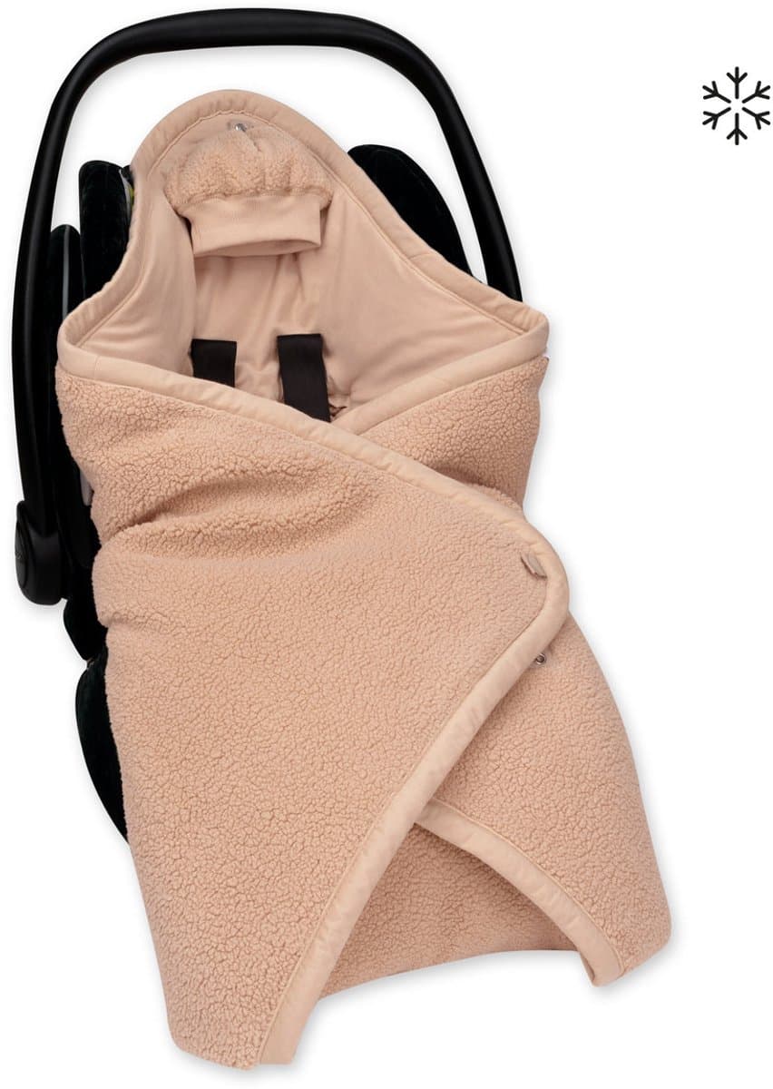 BEMINI Voetenzak - Biside 0-12m - Knusse teddy - Natural