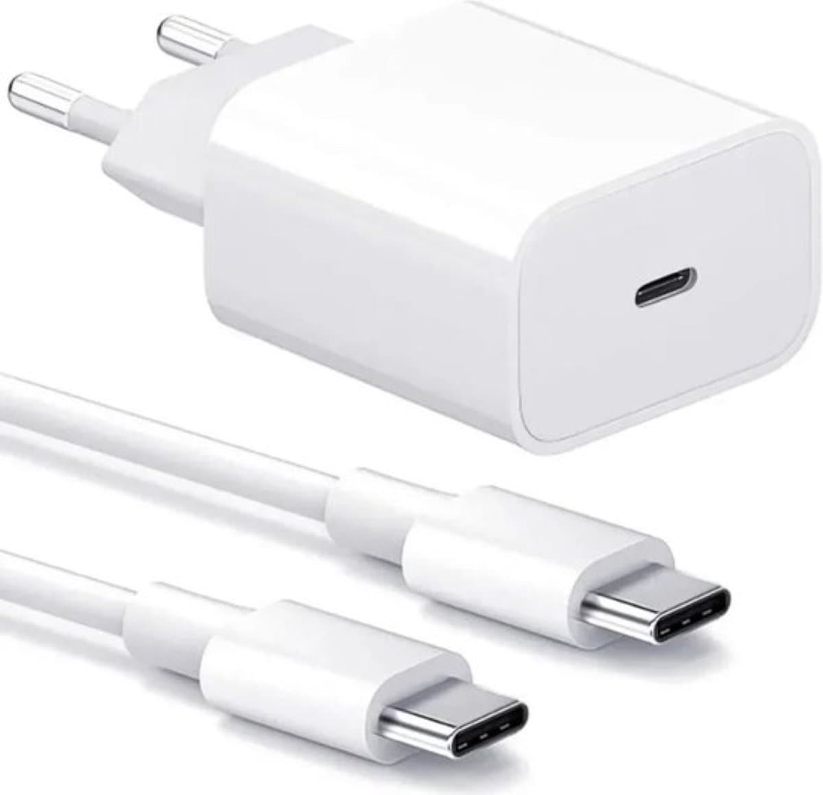 USB-C Adapter Snellader + 1 meter USB-C kabel - Geschikt voor iPhone 15 Pro/ Apple iPad Pro - Samsung