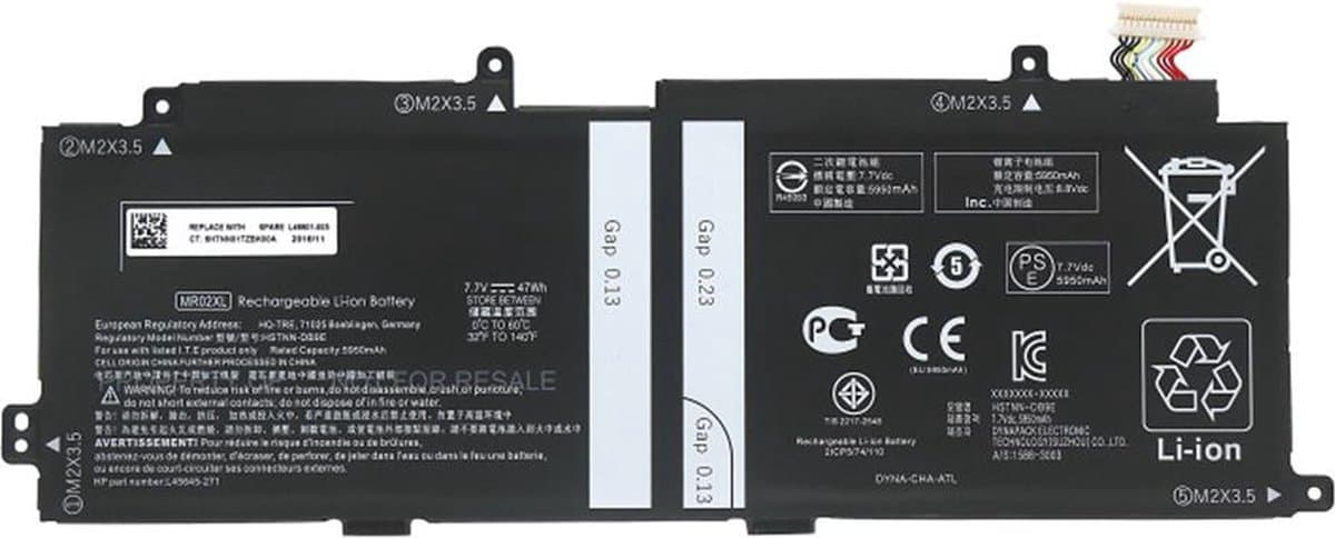 Compatible Accu geschikt voor HP Elite X2-G4 - 7.7V 5950mAh - P/N: MR02XL