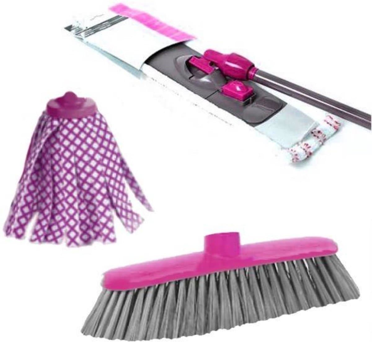 Lifetime Clean Schoonmaakgereedschapset - 120 cm, 5-delige set, willekeurige kleuren