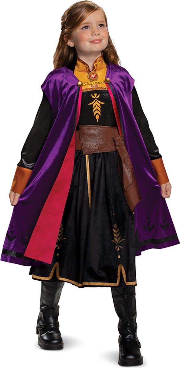 DISNEY - FROZEN 2, Anna Op reis jurk Deluxe, Maat M (7-8 jaar), Meisjes