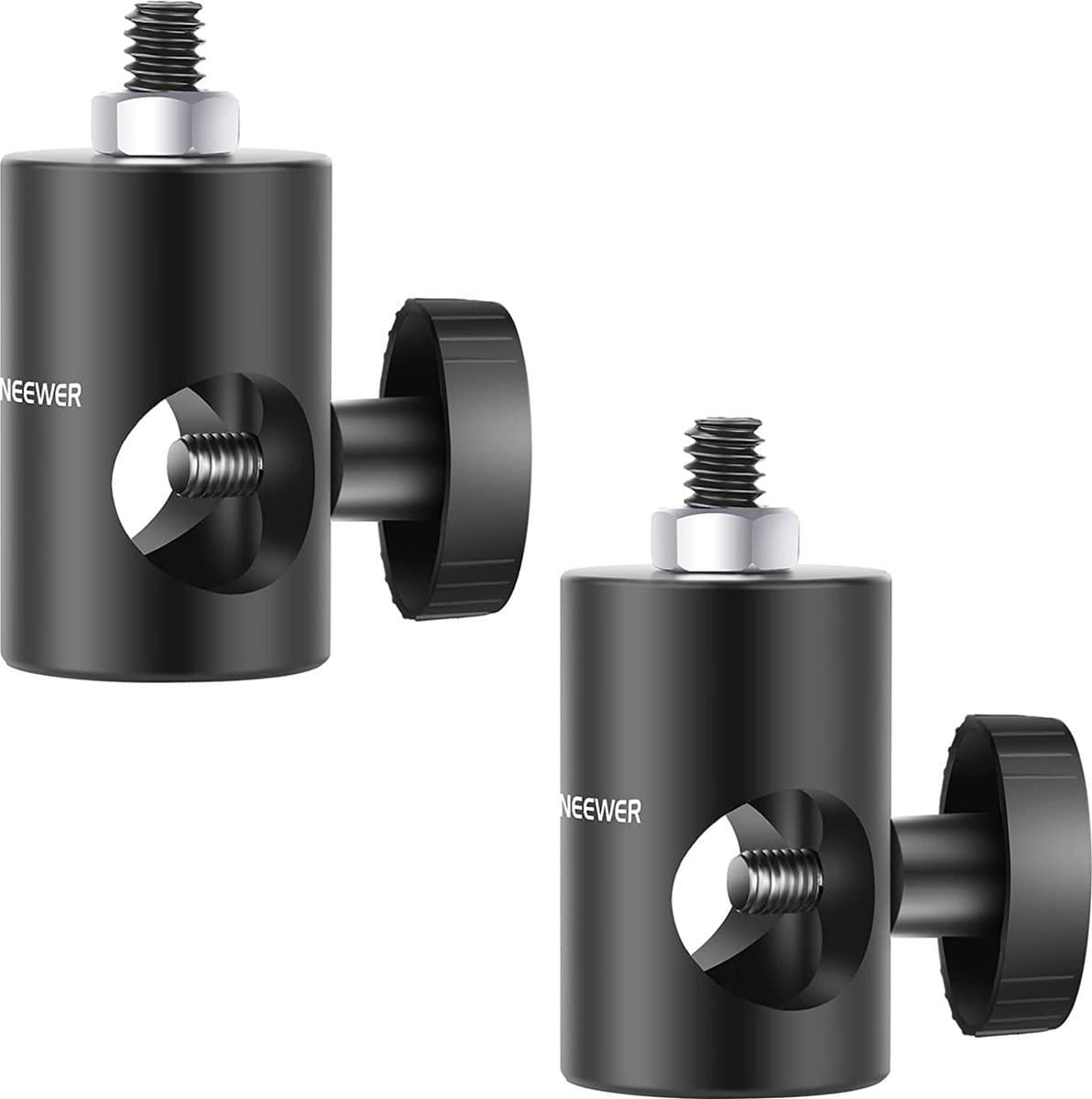 Snelle Adapter Conversie met 1/4" Schroef - 2-Pack - Multifunctionele Statieftip Adapter - Geschikt voor Studiomonitor Statief, Camera Montage, Fotostudio Fotografie Lichtstatief - X01NSK223