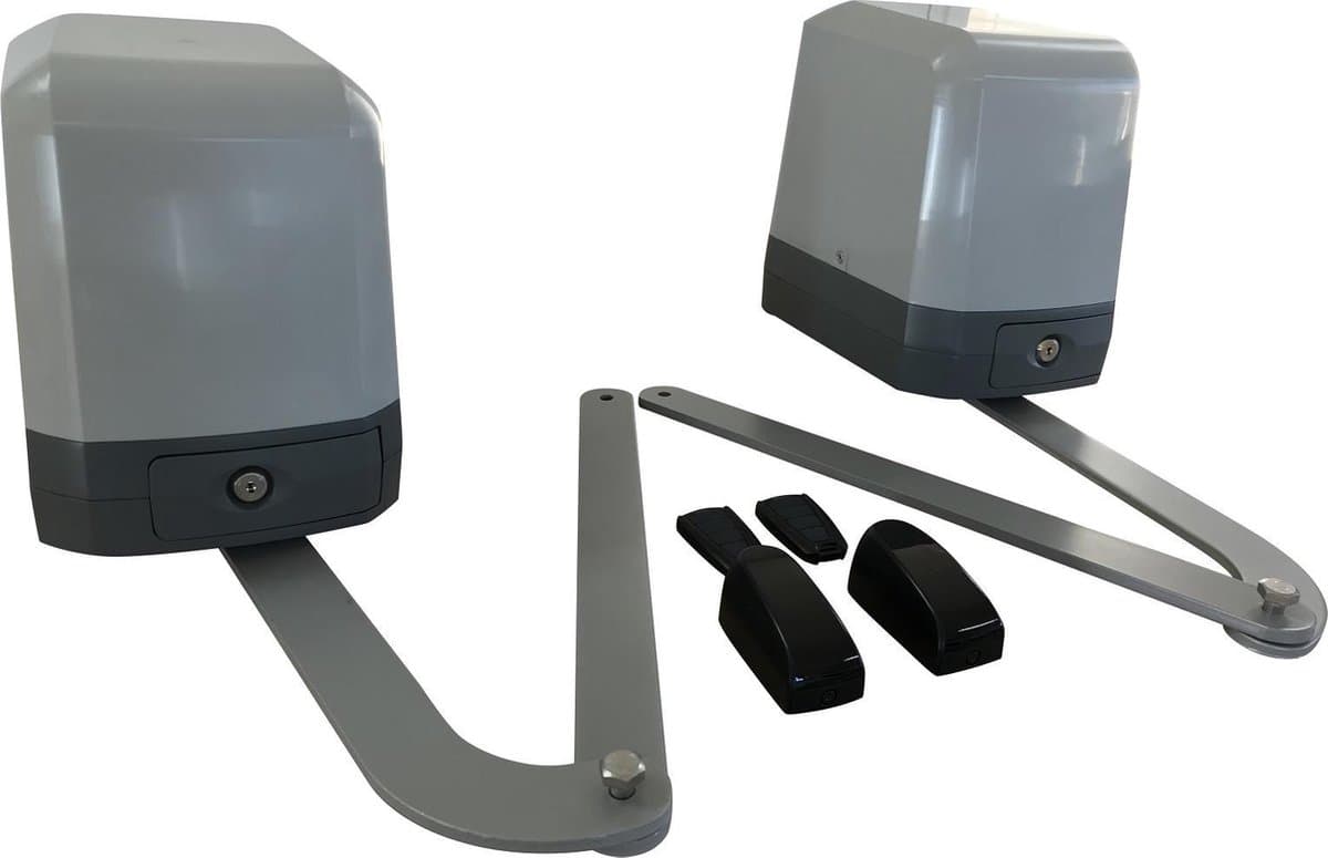Hekopener Omniswing 250 Poortopener met knikarm tot 2,5m/200kg per hekdeel - Incl. 2 handzenders