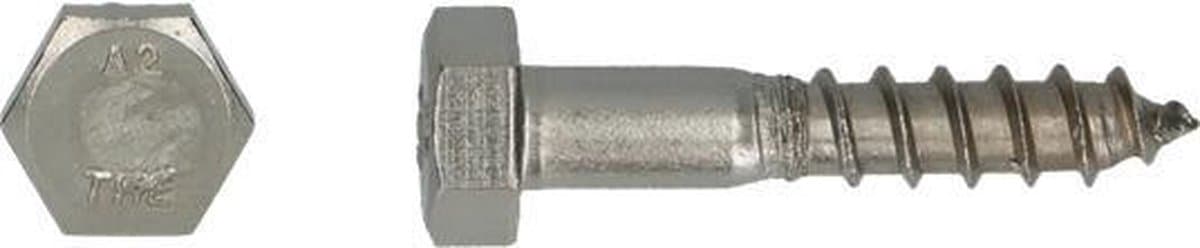 Houtdraadbout DIN 571 Ø10,0x150 A2
