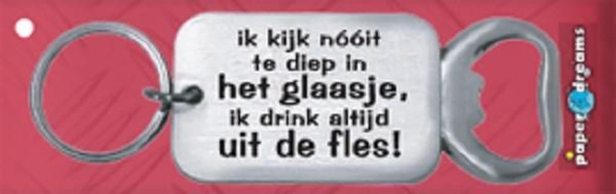 Paperdreams Sleutelhanger/opener glaasje
