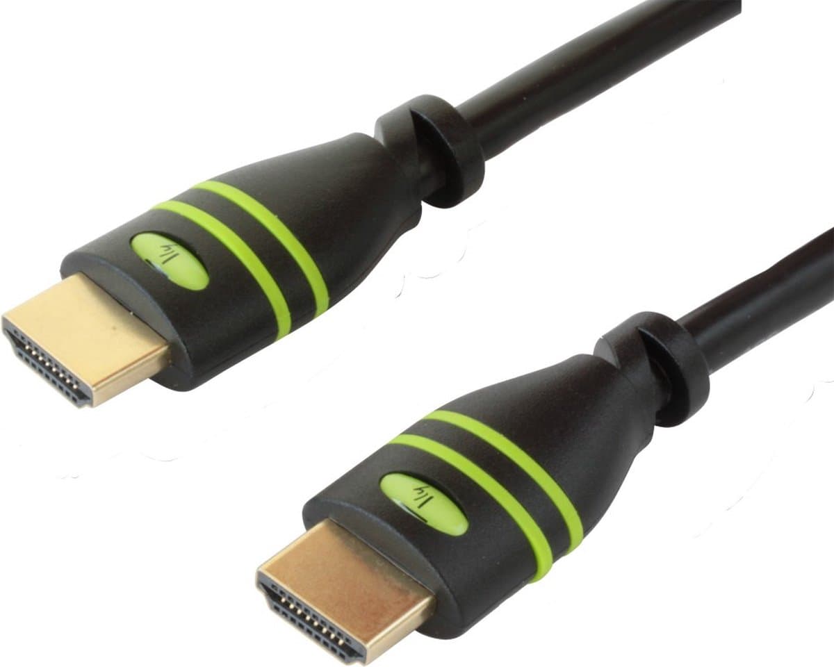 TECHly HDMI Aansluitkabel 2.00 m ICOC-HDMI-4-020 Zwart [1x HDMI-stekker - 1x HDMI-stekker]