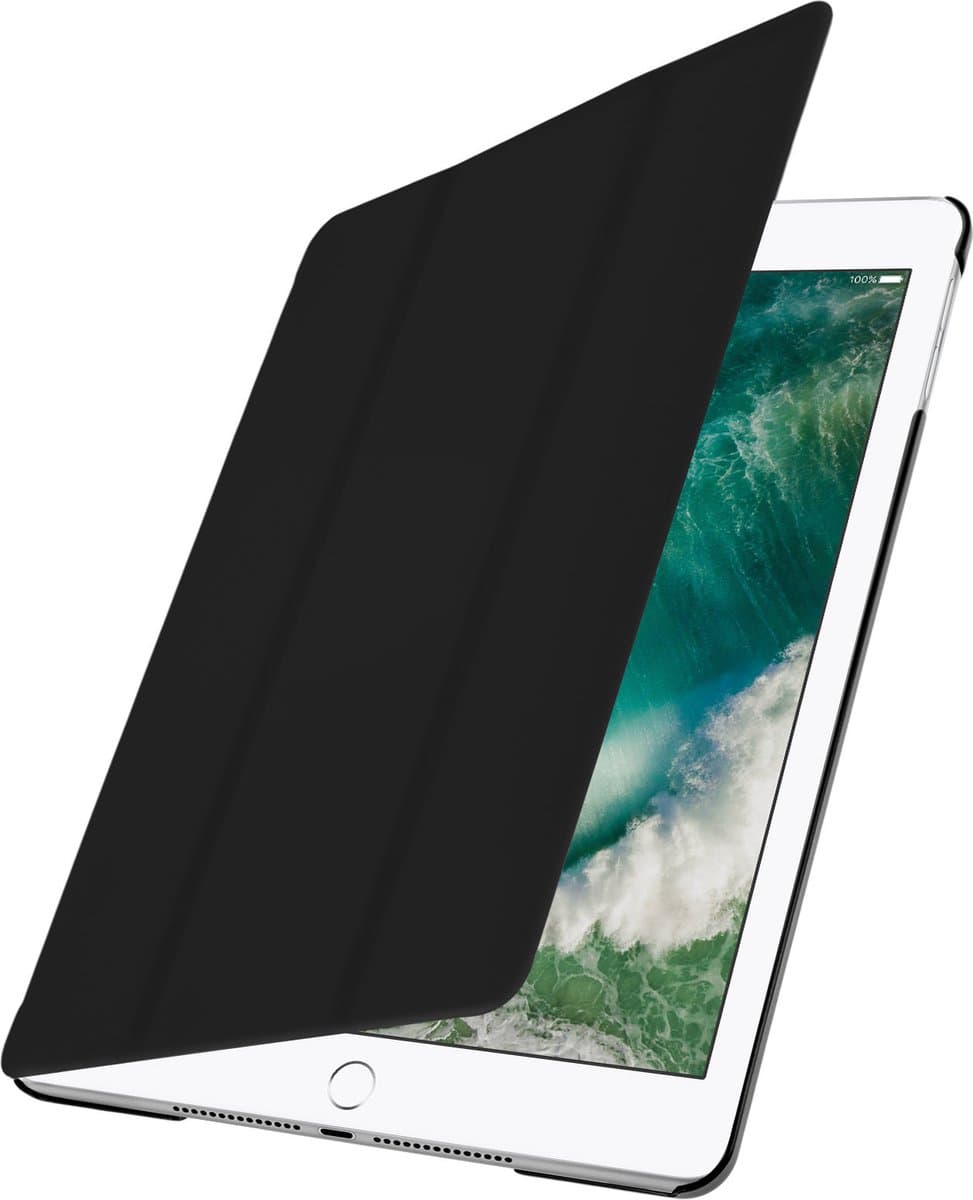Avizar Housse pour Geschikt voor Apple iPad 5 / 6 / Air Étui Clapet Folio Support Video, Zwart