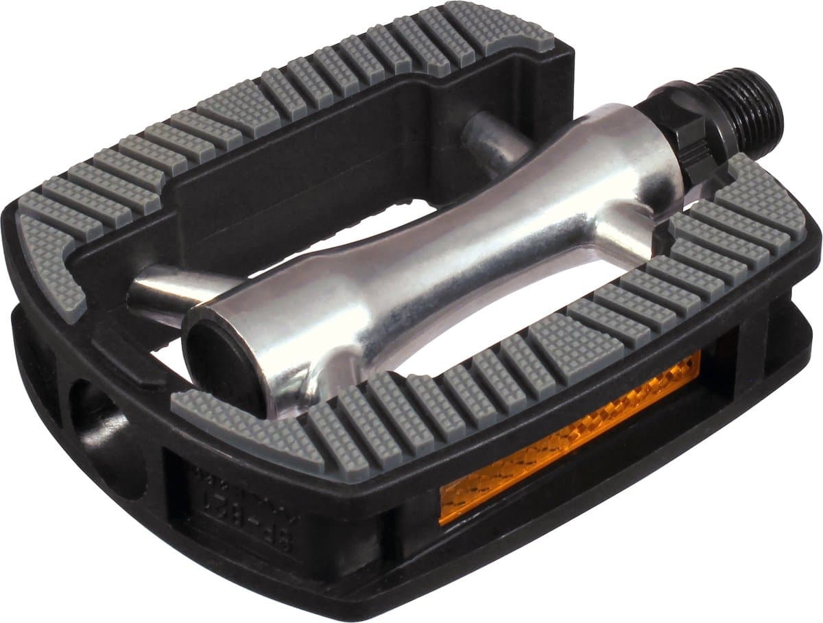 Marwi SP-821 aluminium antislip pedalen - zwart/zilver (blisterverpakking)
