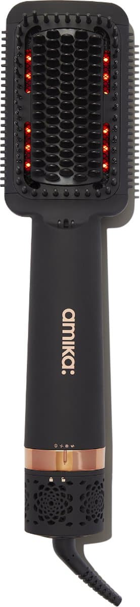 Amika double agent, 2-in-1 blow dryer + straightening brush - Stijlborstel - fohnborstel - polish brush