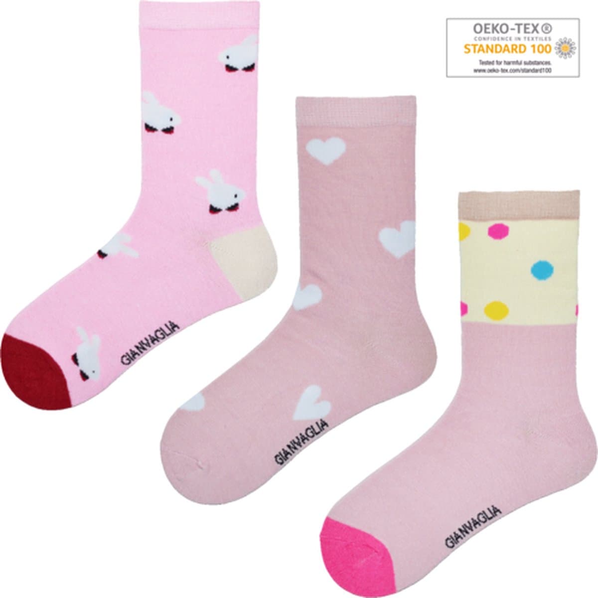 Sokken - Meisjes - Roze - 3 pack - Maat 27/30