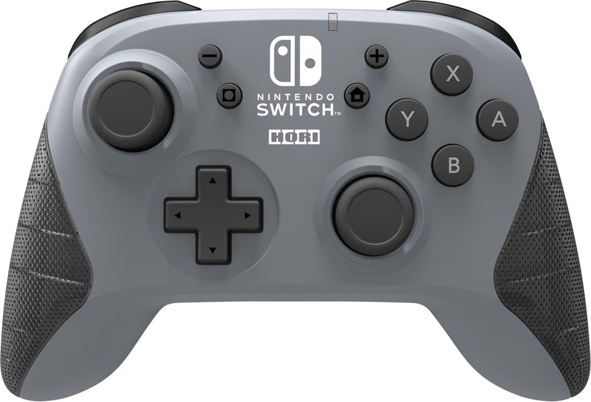 Hori Draadloze Pro Controller - Officieel Gelicenseerd - Nintendo Switch + Lite - Grijs