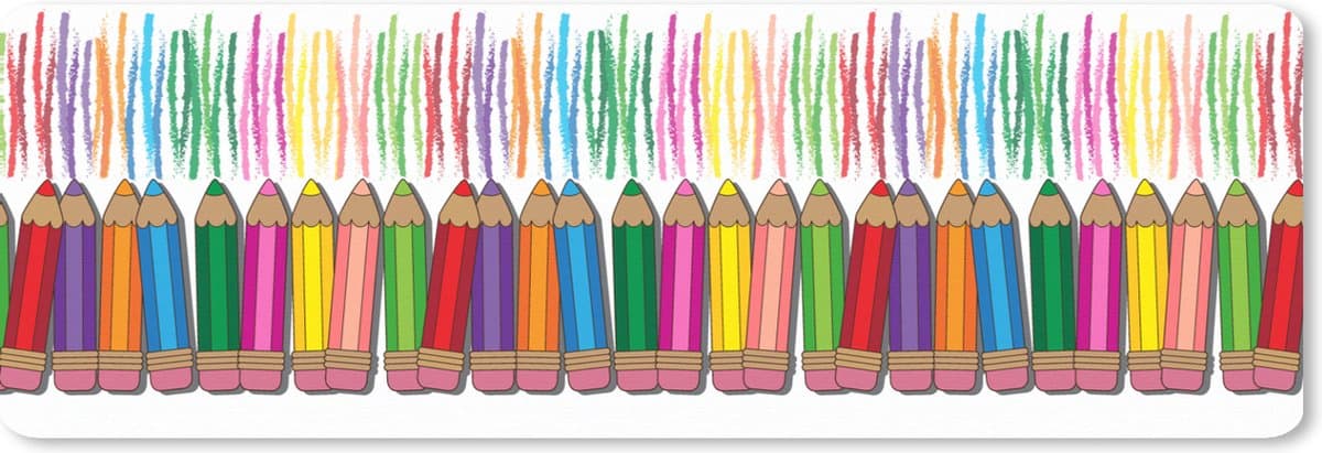 Muismat XXL 90x30 cm - Bureau onderlegger - Bureau mat Kleurpotlood - Patronen - Regenboog - Bureaumat - Gaming mousepad xl - Bureaulegger groot - Computer deskmat