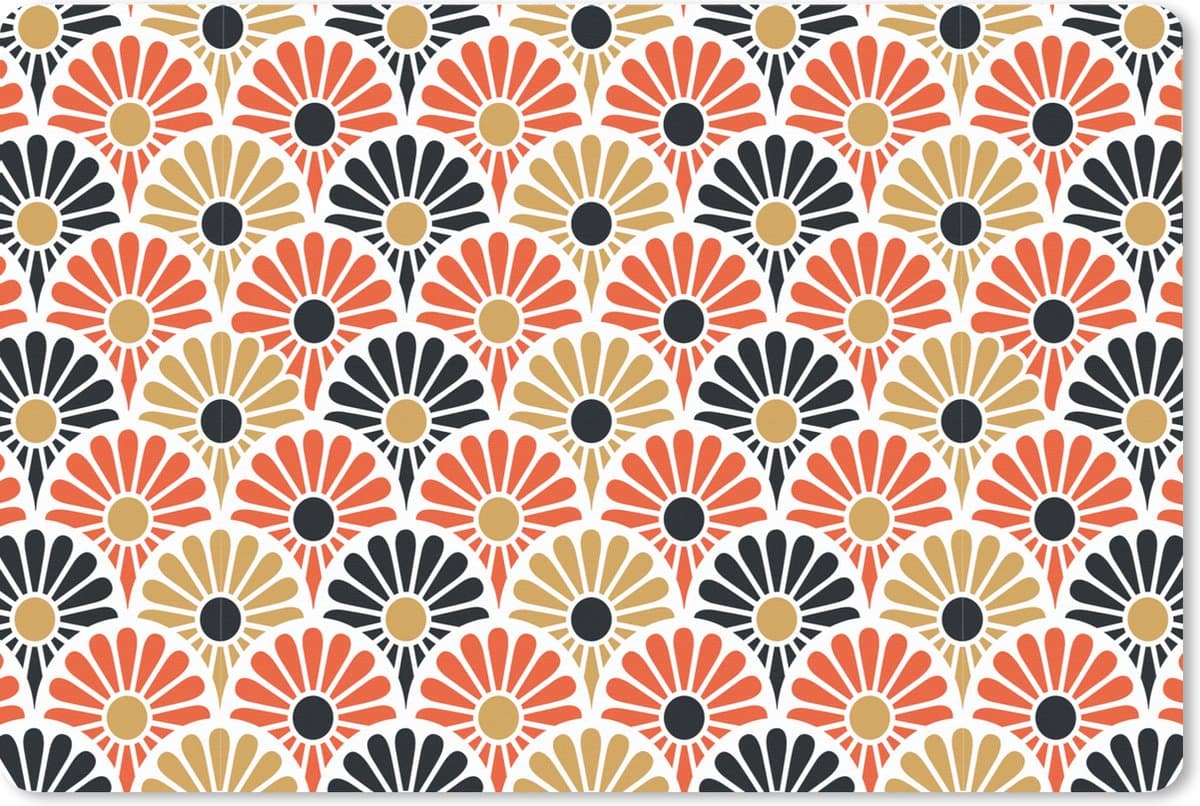 Muismat XXL 120x80 cm - Bureau onderlegger - Bureau mat Bloemen - Japan - Patronen - Bureaumat - Gaming mousepad xl - Bureaulegger groot - Computer deskmat
