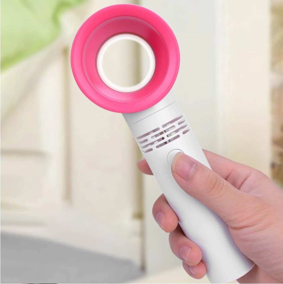 Mini Draagbare Ventilator Usb Opladen Bladeless Fan Beauty Makeup Tafel Ventilator voor Office Slaapkamer School Reizen Wit