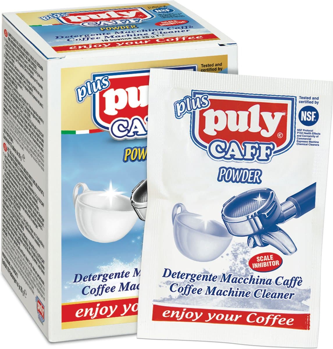 Puly Caff Powder Reinigingspoeder - Espressomachinereiniger - 10 x 20gr