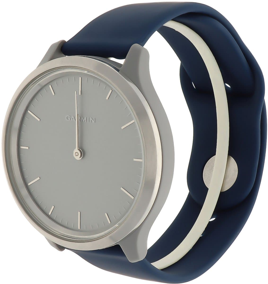 123watches siliconen sport band - marineblauw - 18mm - SM - Geschikt voor Garmin Vivoactive 4S / Venu 2S / Venu 3S / Vivomove 3s / Overige smartwatches met 18mm bandje
