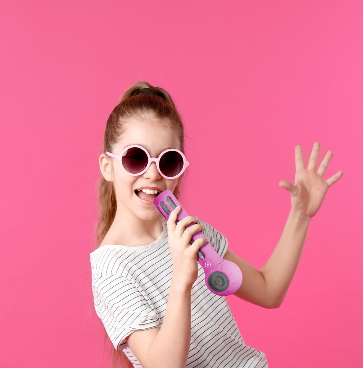 Celly - Tech for Kids Microfoon met Bluetooth Luidspreker 3 Watt - Kunststof - Roze